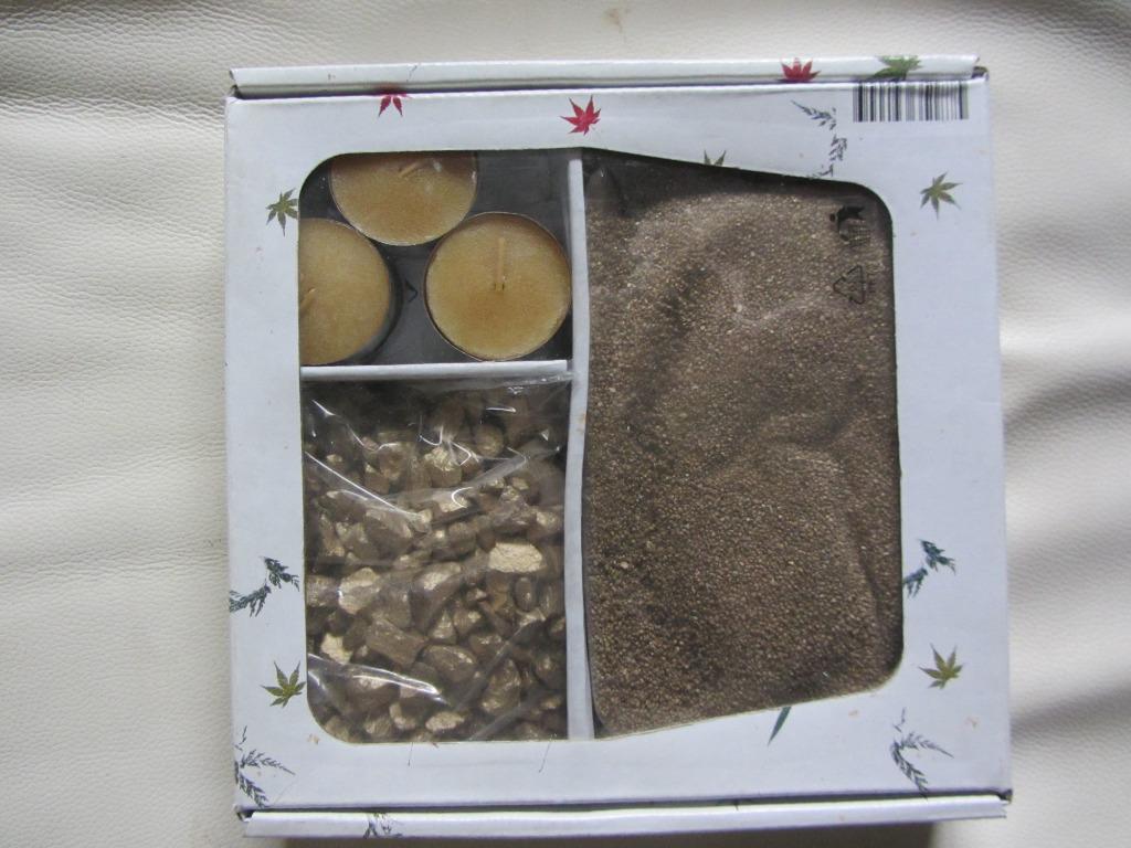 Set de décoration -bougies, sable doré - décoration de Noel, Enlèvement, Neuf