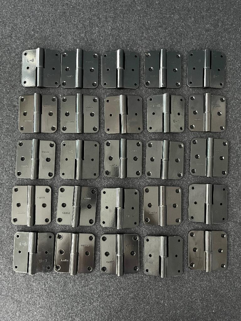 25 Argenta zwart gelakte metalen scharnieren 80x80x2,5mm, Ophalen, Zo goed als nieuw
