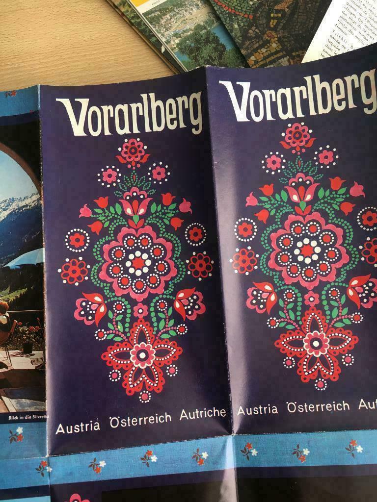 vintage toeristenfolder "Oostenrijk-Vorarlberg", Boeken, Atlassen en Landkaarten, Overige typen, Zo goed als nieuw, 1800 tot 2000