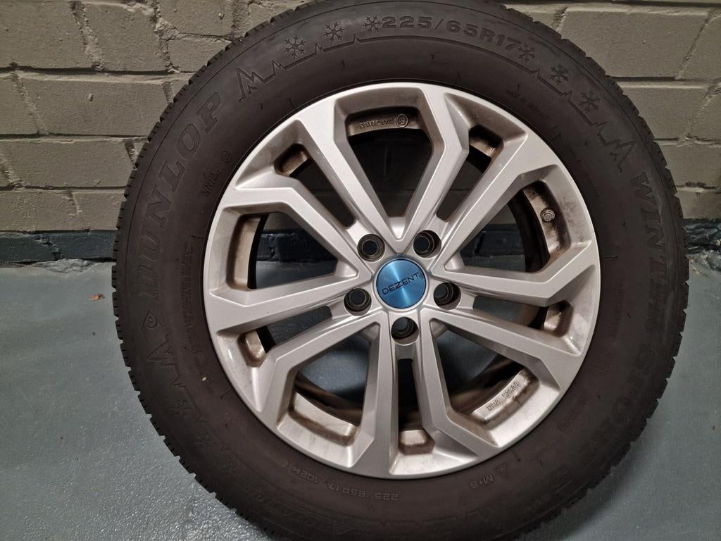 Dezent Velgen met Dunlop Winterbanden 225 65 17, Auto-onderdelen, Banden en Velgen, Ophalen, Banden en Velgen, Nieuw, 17 inch