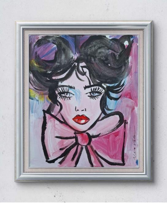 modern werk portret op canvas Mars NY, Antiek en Kunst, Ophalen