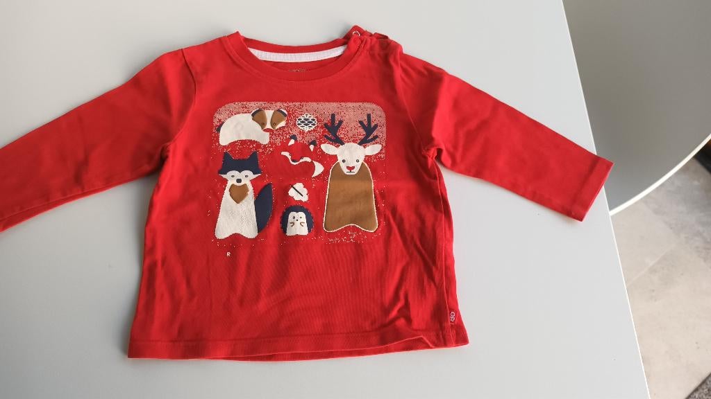 T-shirtje - lange mouwen - Maat 74, Gebruikt, Jongetje of Meisje, Ophalen of Verzenden, Obaibi