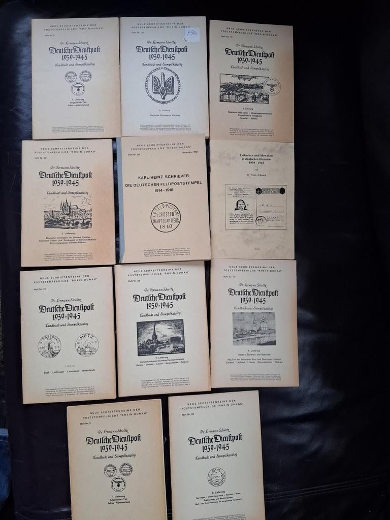 Feldpost en stempels referentieboeken 11x, Verzamelen, Ophalen of Verzenden