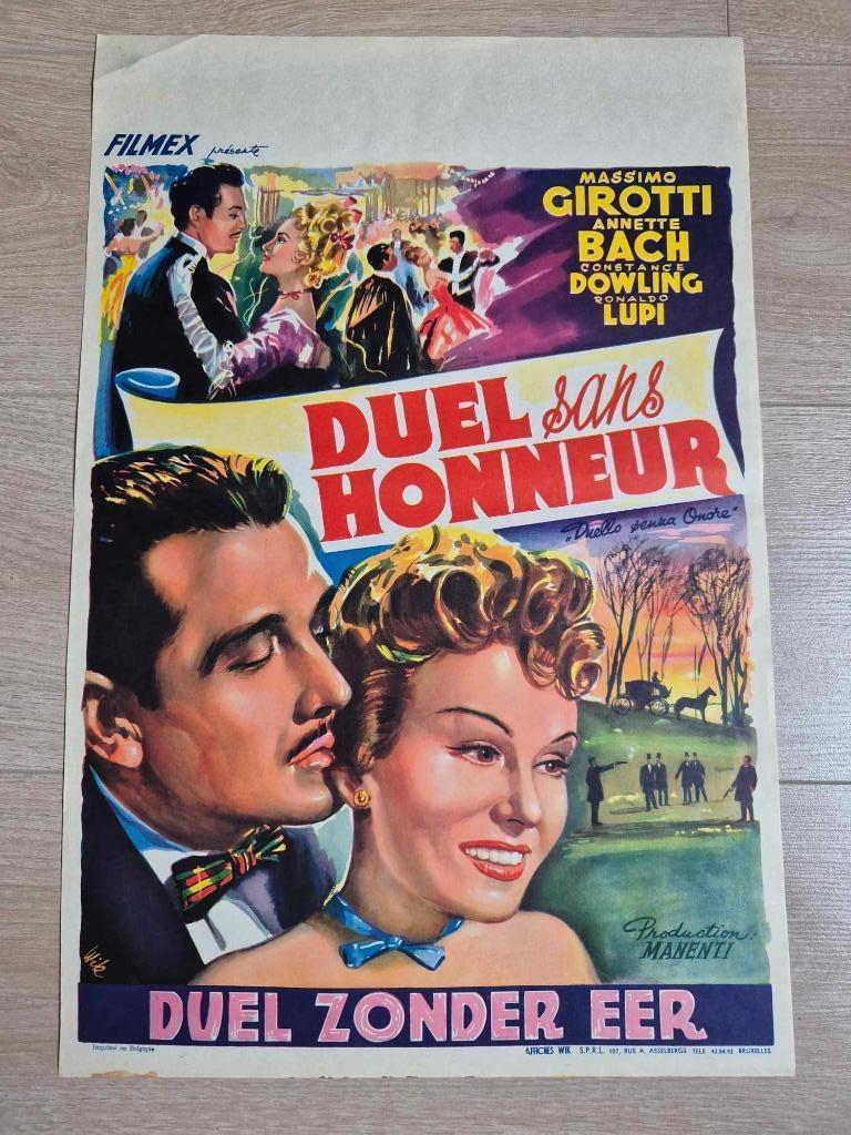 Filmaffiche Duel zonder eer 1950, Verzamelen, Ophalen of Verzenden