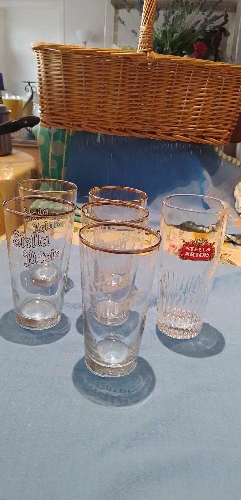 glazen bier Stella Artois, Ophalen of Verzenden, Gebruikt, Bierglas