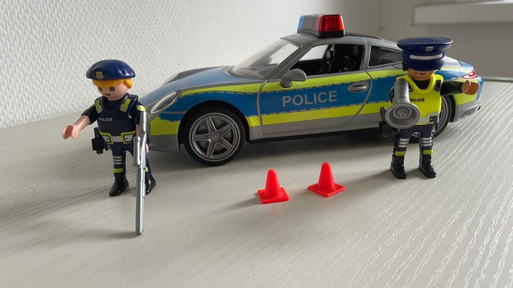 City action politieauto met zwaailicht, Kinderen en Baby's, Speelgoed | Playmobil, Ophalen, Zo goed als nieuw, Complete set