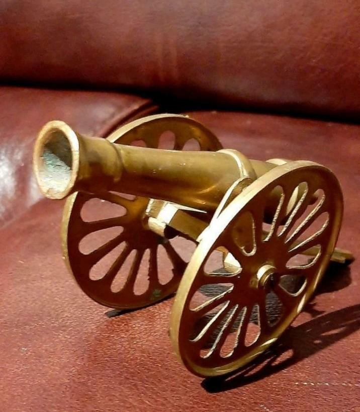 Vintage koperen Kanon ,15 cm lengte, Antiek en Kunst, Ophalen of Verzenden