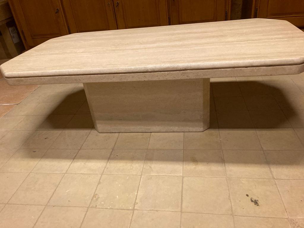 Salontafel in travertin, Ophalen, Nieuw, Overige materialen