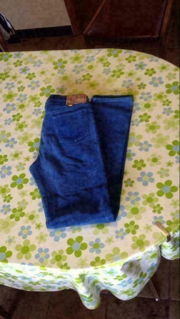 Blauwe ribfluwelen broek maat 29 cimarron, Kleding | Dames, Broeken en Pantalons, Ophalen of Verzenden