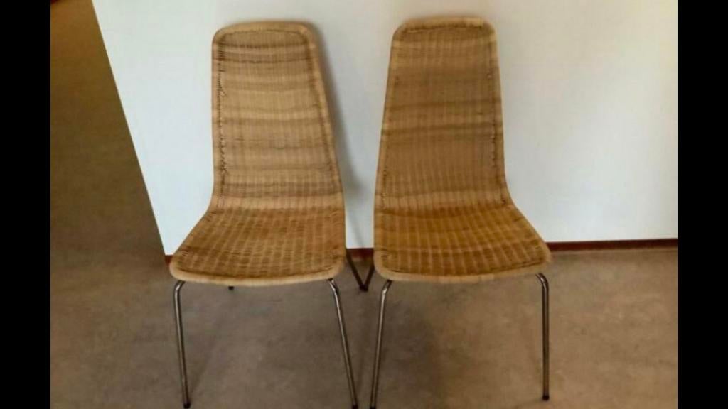 Rotan ikea stoelen zgan, Huis en Inrichting, Ophalen, Zo goed als nieuw