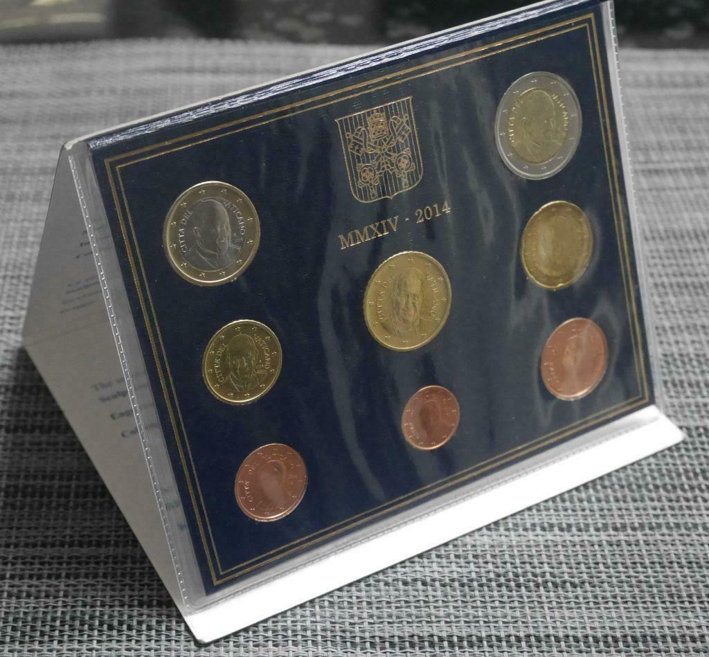 Vatican Serie 8 pieces 1c/2euros 2014 BU FDC, Enlèvement ou Envoi, Vatican, 2 euros, Série