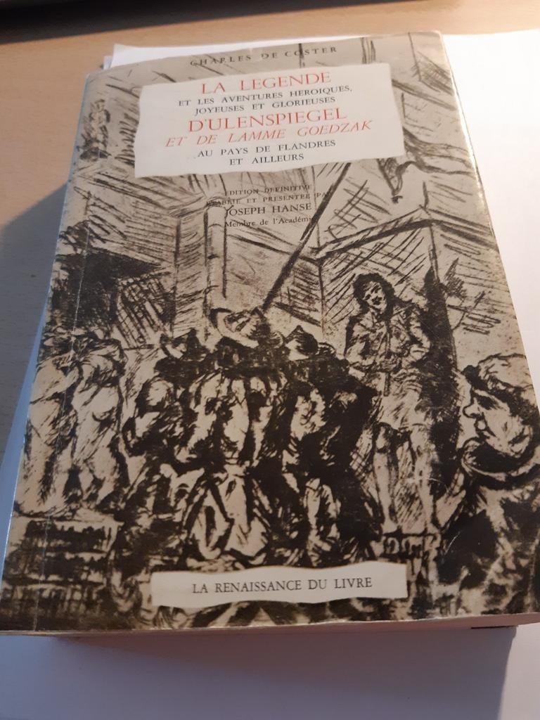 La légende d´Ulenspiegel et de Lamme Goedzak., Ophalen of Verzenden, Gelezen, Charles de Coster