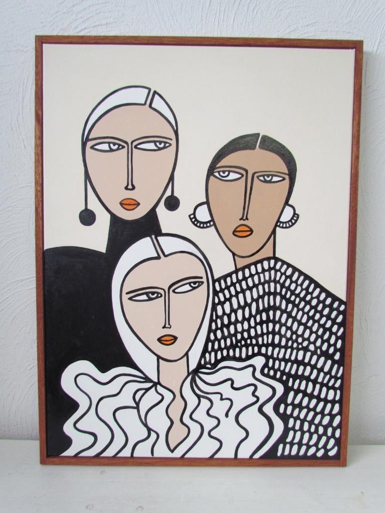 Party Girls, Antiek en Kunst, Kunst | Schilderijen | Modern, Ophalen