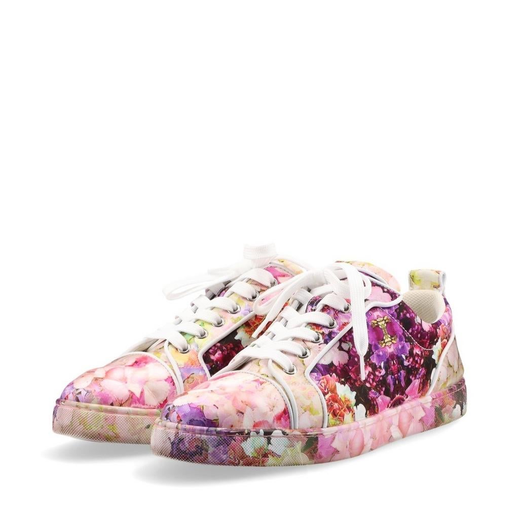 Christian Louboutin Junior Vieira Orlato Floral 41.5, Sneakers et Baskets, Porté, Blanc, Christian Louboutin