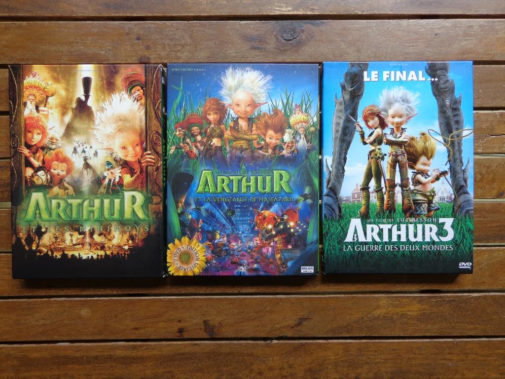 )))  Trilogie Arthur et les Minimoys  //  Luc Besson  (((, Cd's en Dvd's, Dvd's | Tekenfilms en Animatie, Zo goed als nieuw, Europees