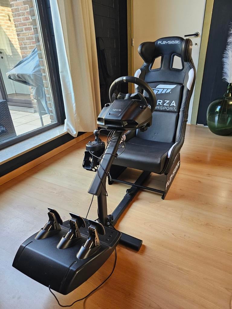 Racestoel | Race simulator | Playseat Evo Pro+Logitech g920, Games en Spelcomputers, Ophalen, Zo goed als nieuw
