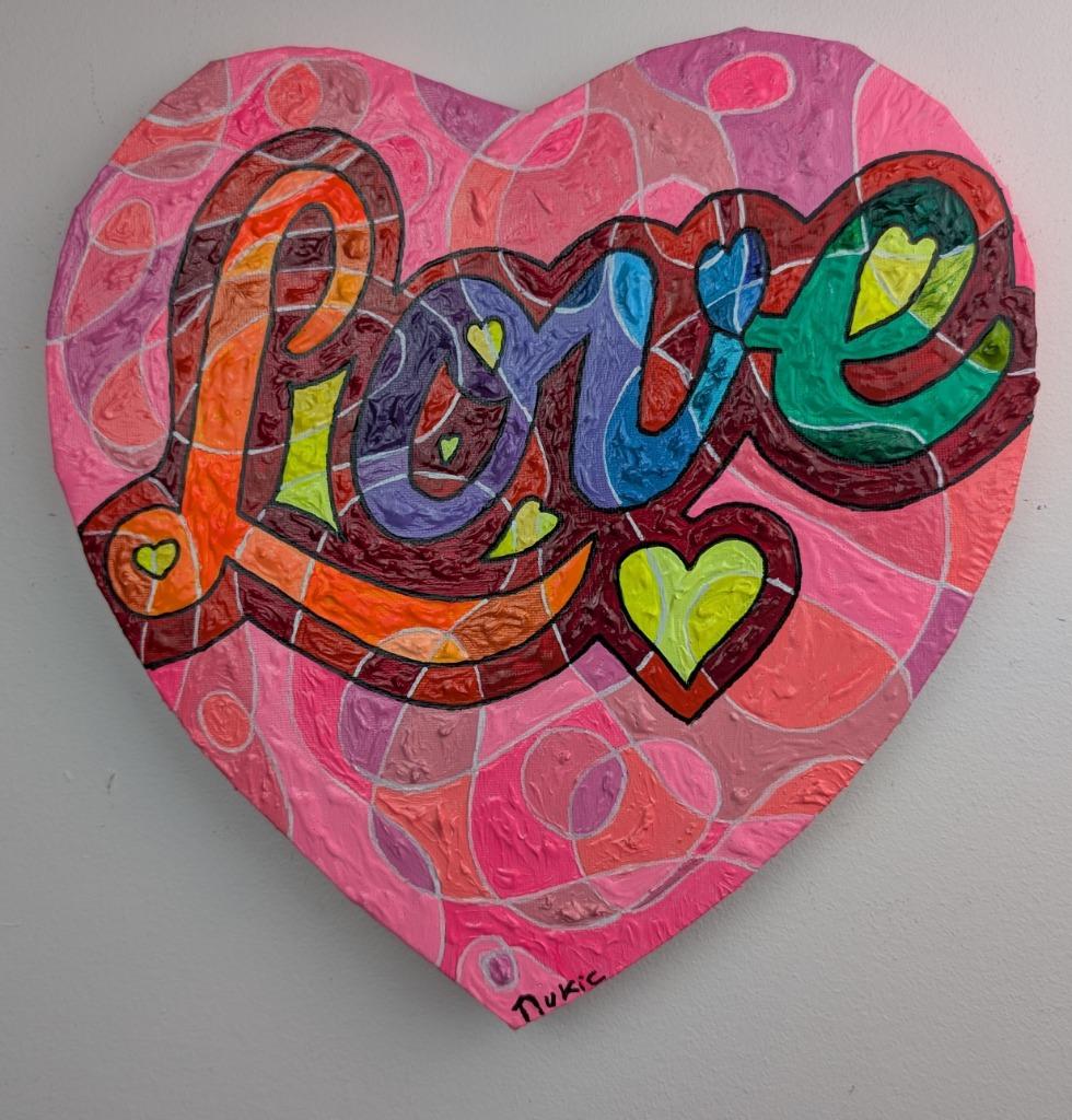 "LOVE" (N2), Antiquités & Art, Art | Peinture | Abstraite, Enlèvement ou Envoi