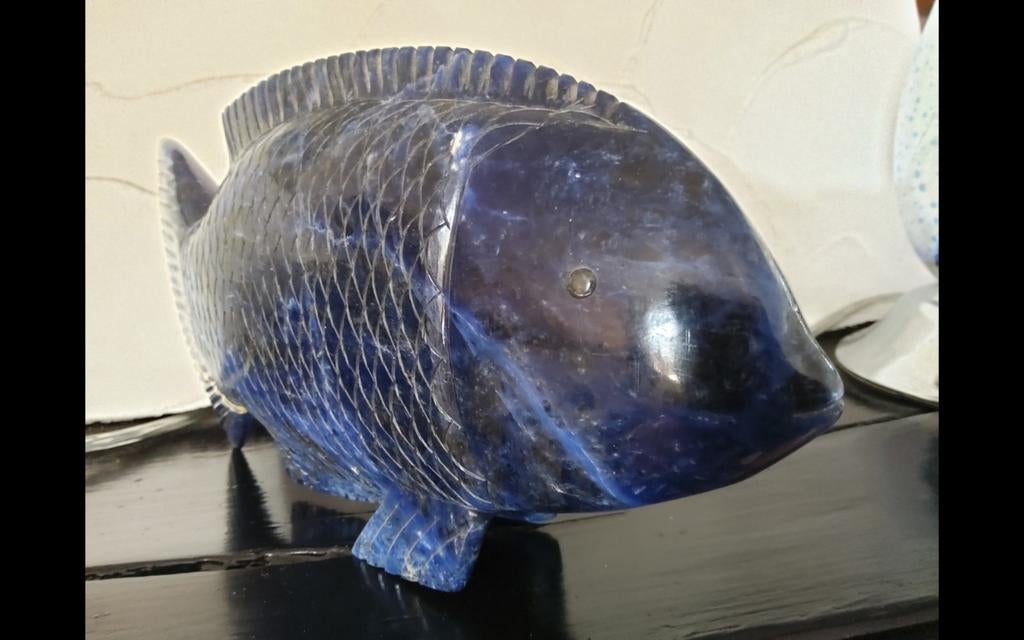 Sculpture poisson Lapis-lazuli, Antiquités & Art, Enlèvement
