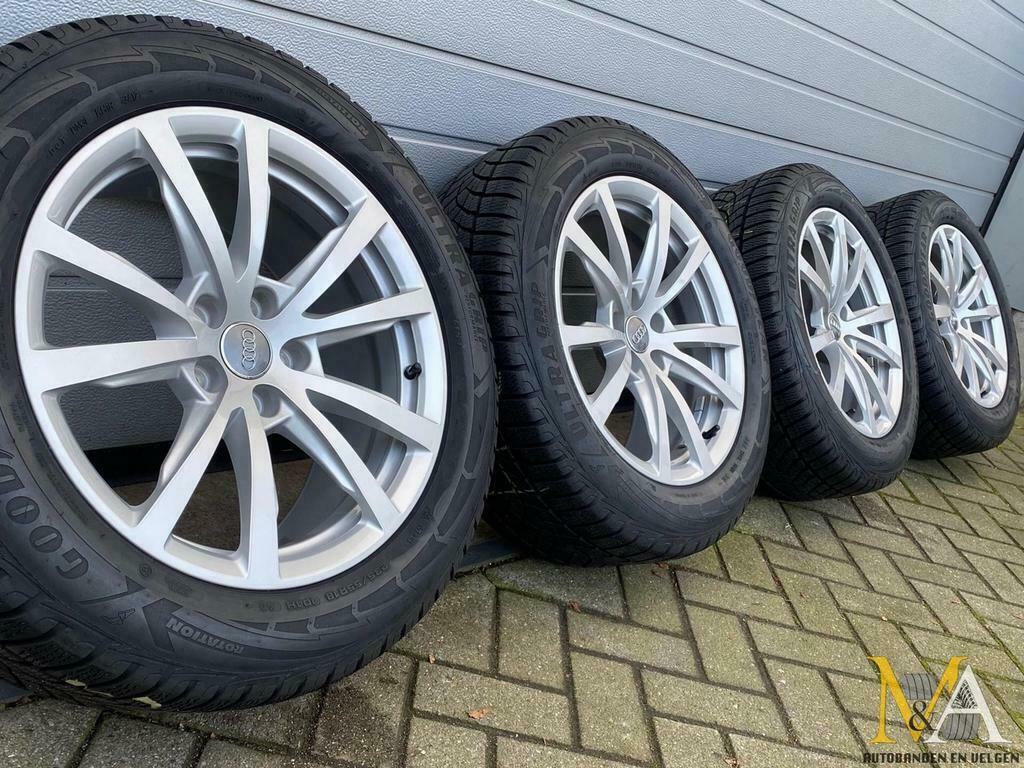 18 INCH ORIGINELE AUDI A8 4N VELGEN MET WINTERBANDEN, Auto-onderdelen, Banden en Velgen, 18 inch, Gebruikt, Banden en Velgen, Winterbanden