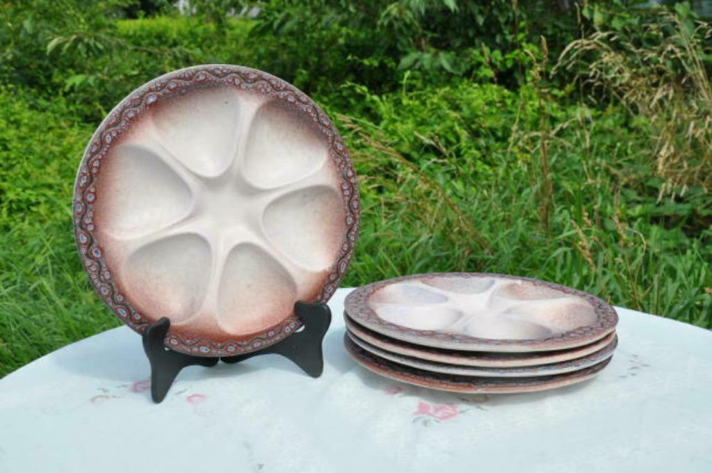 §  5 assiettes a huitres vallauris austruy, Enlèvement ou Envoi