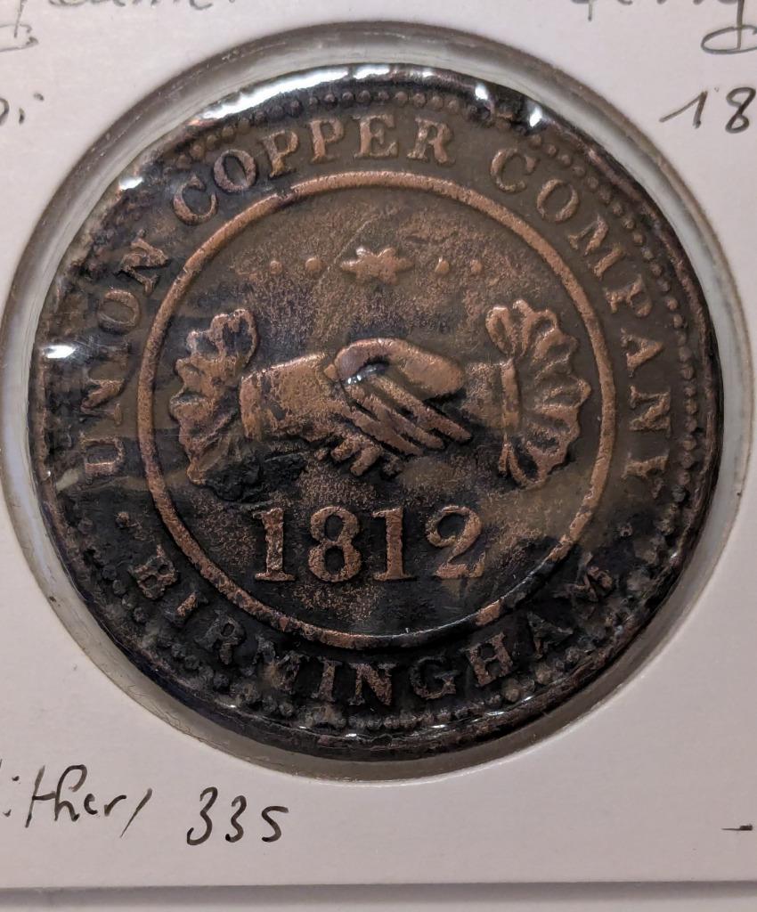 Munt Verenigd Koninkrijk Penny 1812 - Union Copper Co., Ophalen of Verzenden, Overige landen, Losse munt