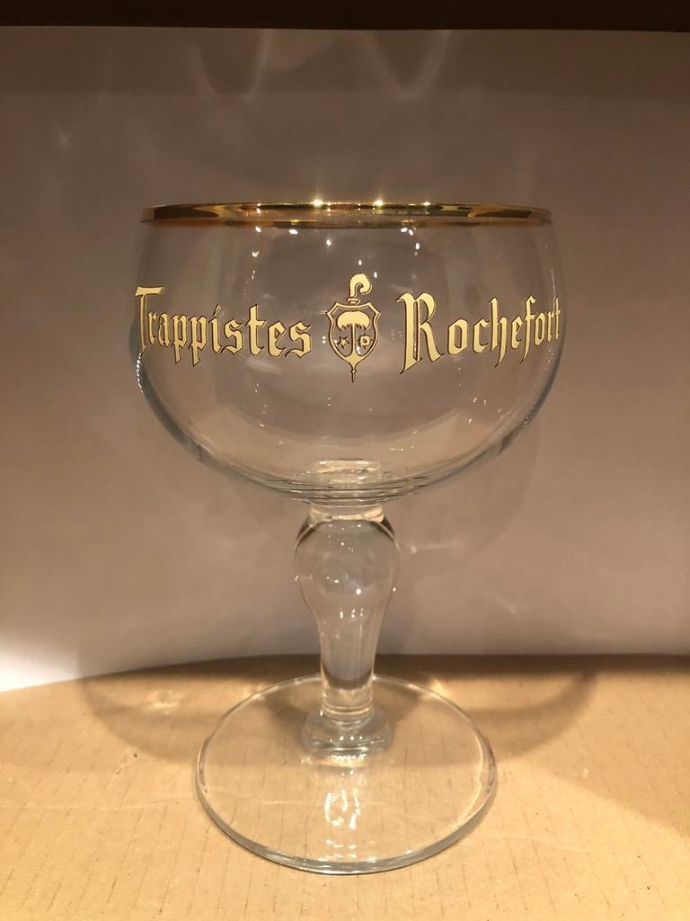 lettrage jaune trappistes rochefort, Enlèvement ou Envoi, Utilisé, Verre ou Verres, Autres marques
