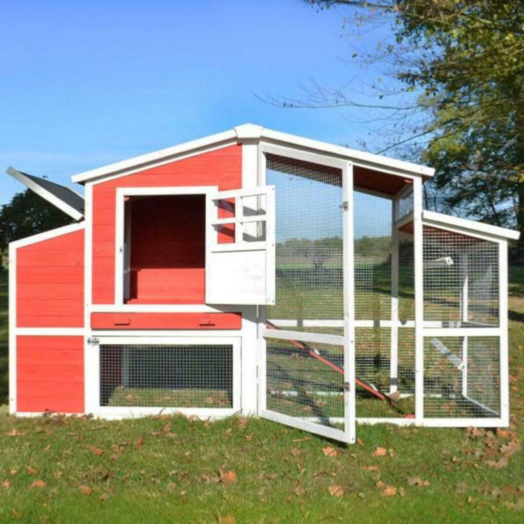 Poulailler XXL abri poule clapier lapin caille enclos poule, Verzenden, Nieuw, Kippenhok of Kippenren