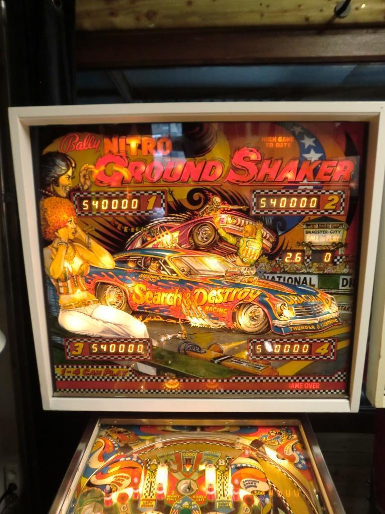 Flipperkast Bally Nitro Ground Shaker leuke kast mooi spel., Collections, Machines | Flipper (jeu), Comme neuf, Mécanique, Bally