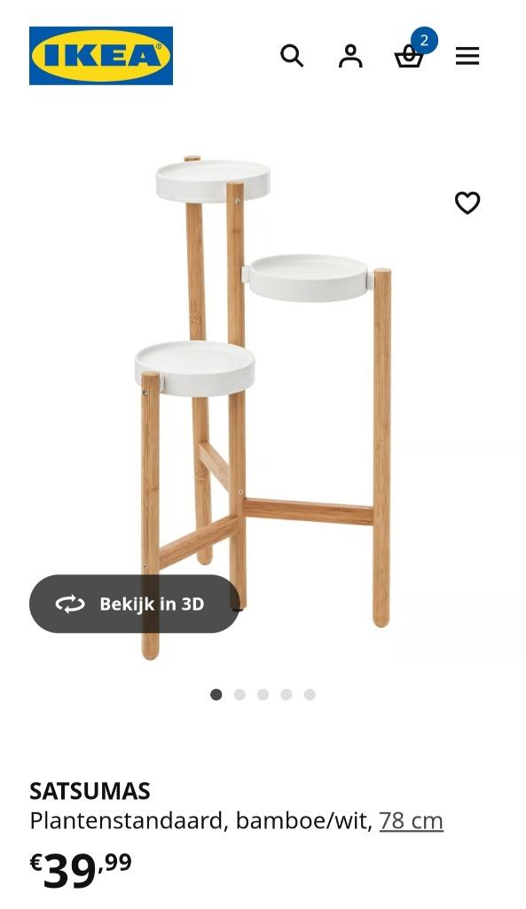Ikea plantenstandaard, plantenrek, Ophalen