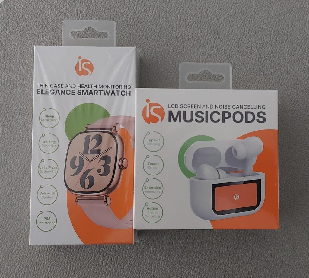 iS Smartwatch en musicpods oortjes nieuw verzegeld!, Ophalen, Nieuw, Android, Waterdicht