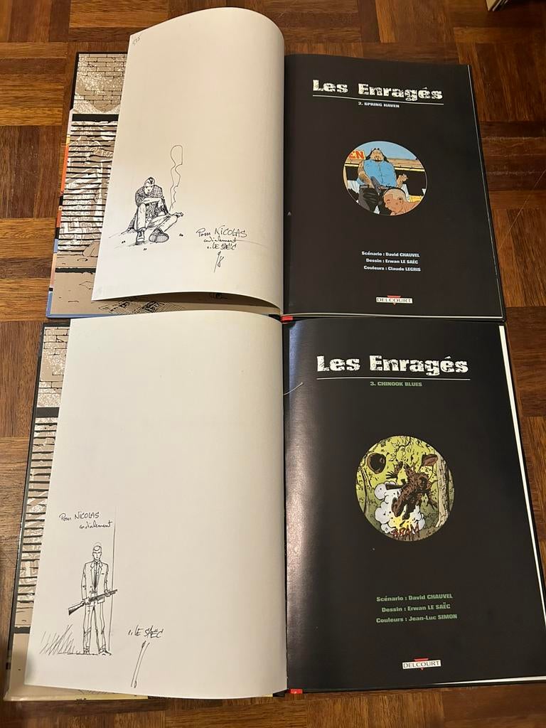 Les enrages 2 et 3 + 2 dessins dedicaces en TBE!, Enlèvement ou Envoi, Comme neuf