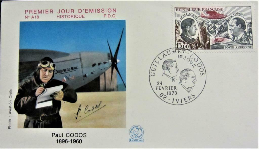 FDC - FRANKRIJK- PAUL CODOS (ZELDZAME COVER), Enlèvement ou Envoi, Affranchi, Avions