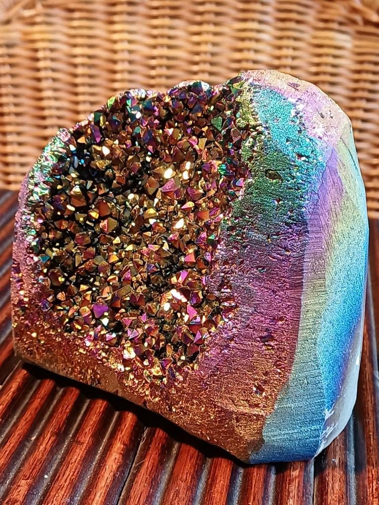 3 grands cristaux d'aura - de magnifiques couleurs fascinant, Enlèvement ou Envoi, Minéral
