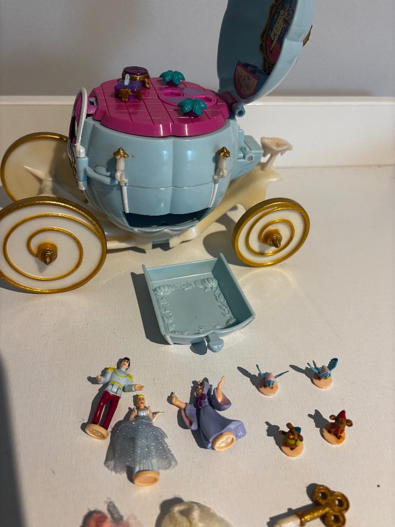 Calèche royale Cendrillon vintage Polly Pocket Bluebird 1999, Collections, Enlèvement ou Envoi, Comme neuf