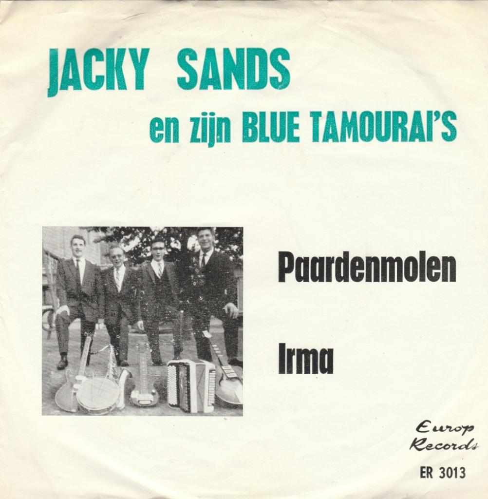 45T: Jacky Sands en zijn Blue Tamourai's: Paardenmolen (Inst, Ophalen of Verzenden, Gebruikt