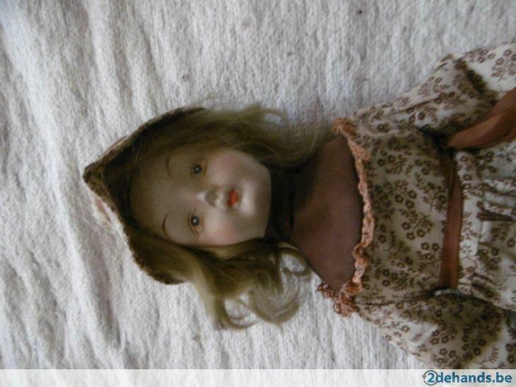 Antieke pop porcelein 46 cm