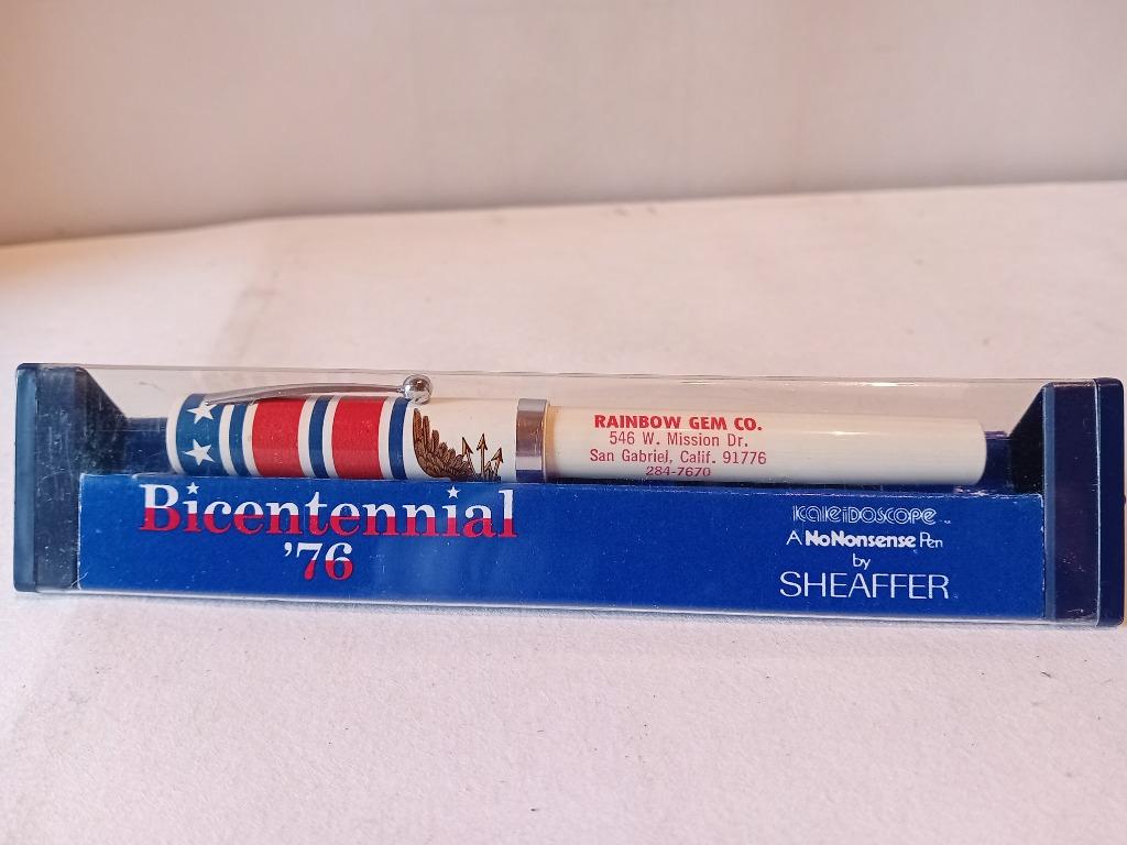 Sheaffer Bicentennial 76-pen, Verzamelen, Sheaffer, Ophalen of Verzenden, Zo goed als nieuw, Met reclame