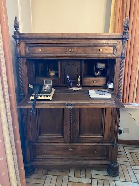 Eiken secretaire, Huis en Inrichting, Ophalen, Gebruikt, Klassieken eigen secretaire