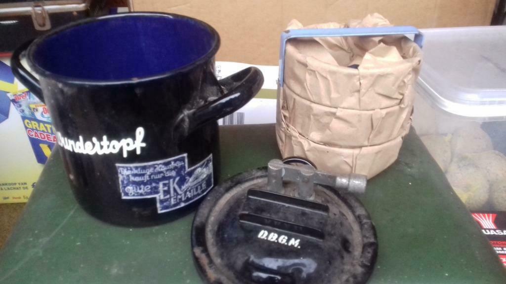 Emaille kookpotten uit w.o. 2 , Duits , Nooit gebruikt ., Antiek en Kunst, Verzenden