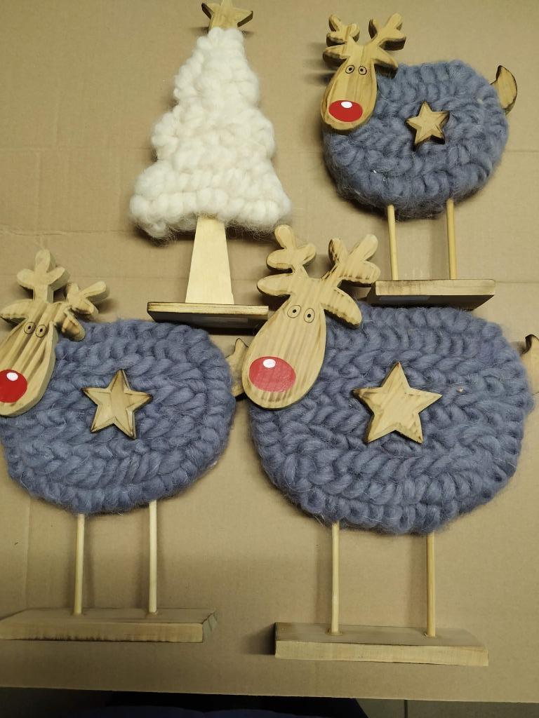 houten groot kerstbeeld met wol, splinternieuw, Diversen, Kerst, Ophalen of Verzenden, Nieuw