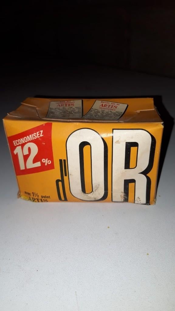 D'or zeep - Vintage verpakking 200 gr voor vloeren & linnen, Ophalen of Verzenden, Schoonmaakmiddel