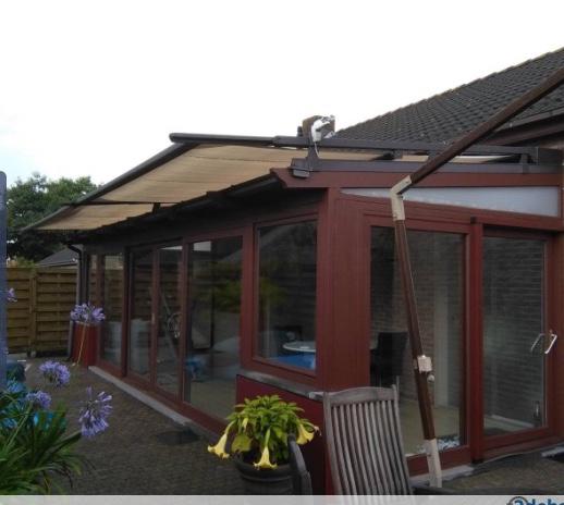 Veranda zonwering Brustor 8625 x 3610, Tuin en Terras, Ophalen, Gebruikt, Tuinpaviljoen