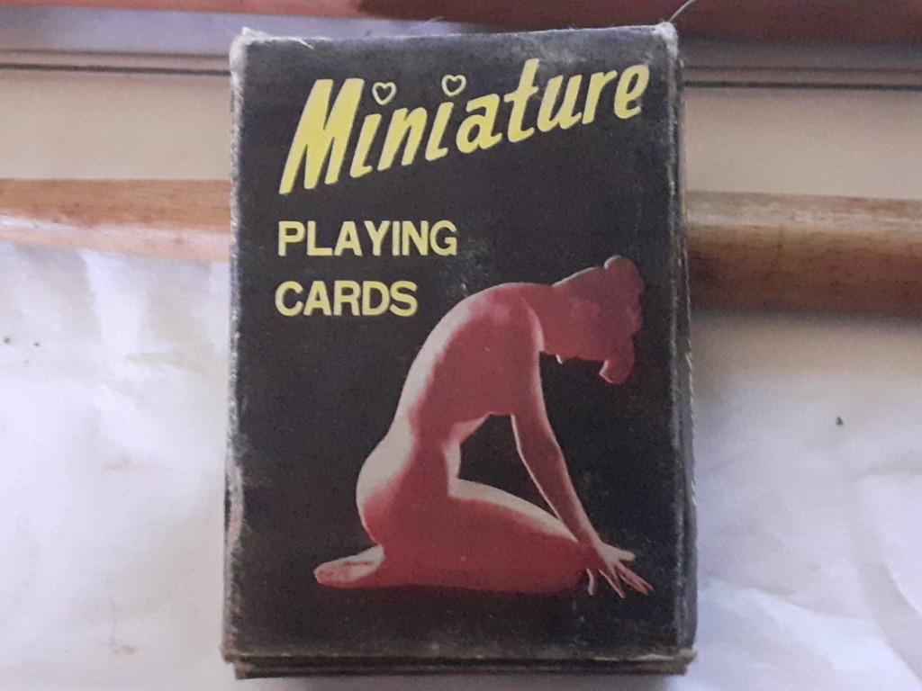 Vintage année 50/60 Mini jeux de cartes coquine, Verzamelen, Speelkaarten, Jokers en Kwartetten, Gebruikt, Speelkaart(en), Ophalen