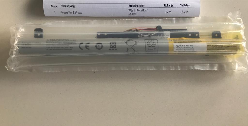 Lenovo Flex 2-14 accu, Computers en Software, Ophalen of Verzenden, Nieuw, Lenovo