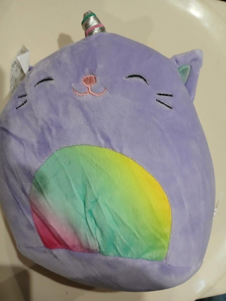 Chat arc-en-ciel violet, licorne, squishmallow, Enlèvement ou Envoi, Neuf