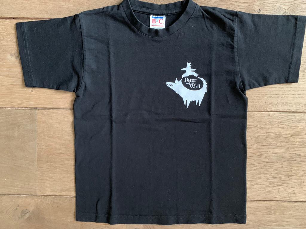Zwarte t-shirt maat 7/8jaar, Garçon ou Fille, Enlèvement ou Envoi, Chemise ou À manches longues, Comme neuf