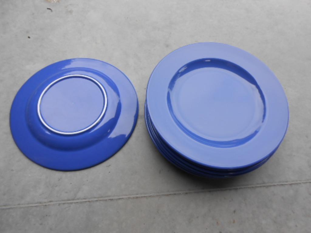 blauwe ronde platte borden Ø 32 cm aantal 8 stuks, Huis en Inrichting, Keuken | Servies, Ophalen of Verzenden, Zo goed als nieuw
