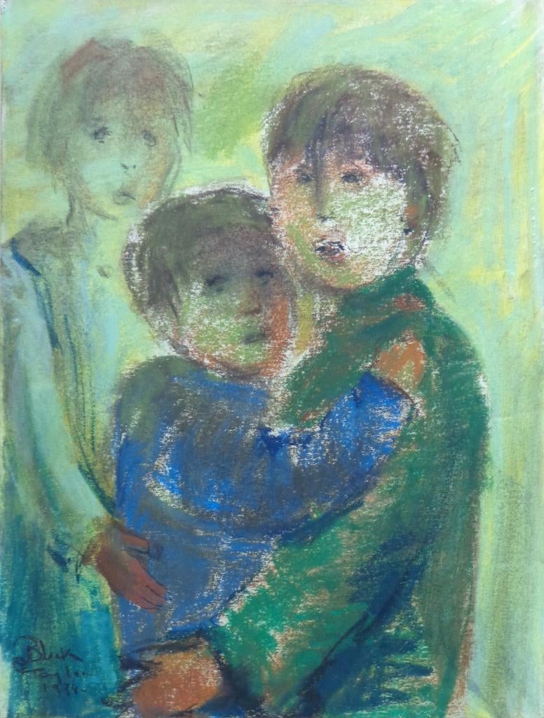 TONY-LUC BLICKX / FAMILIE / ORIGINEEL WERK / 39x30cm / SIG, Ophalen of Verzenden