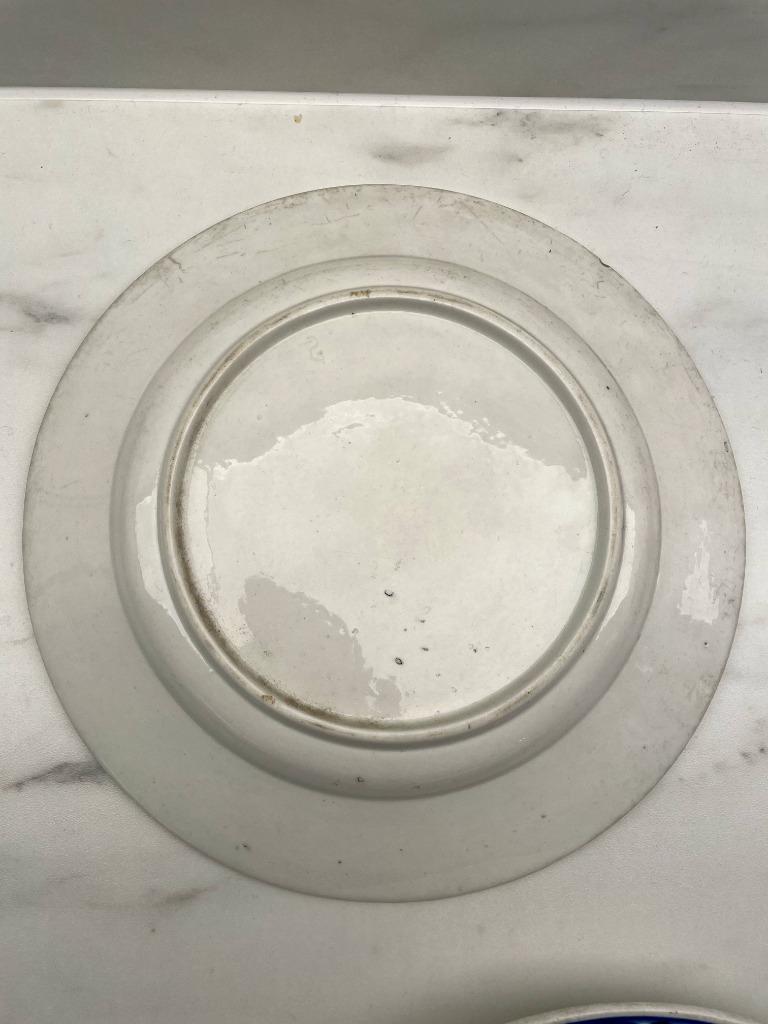 4 Assiettes Plates en Porcelaine Tendre de Tournai, Enlèvement ou Envoi