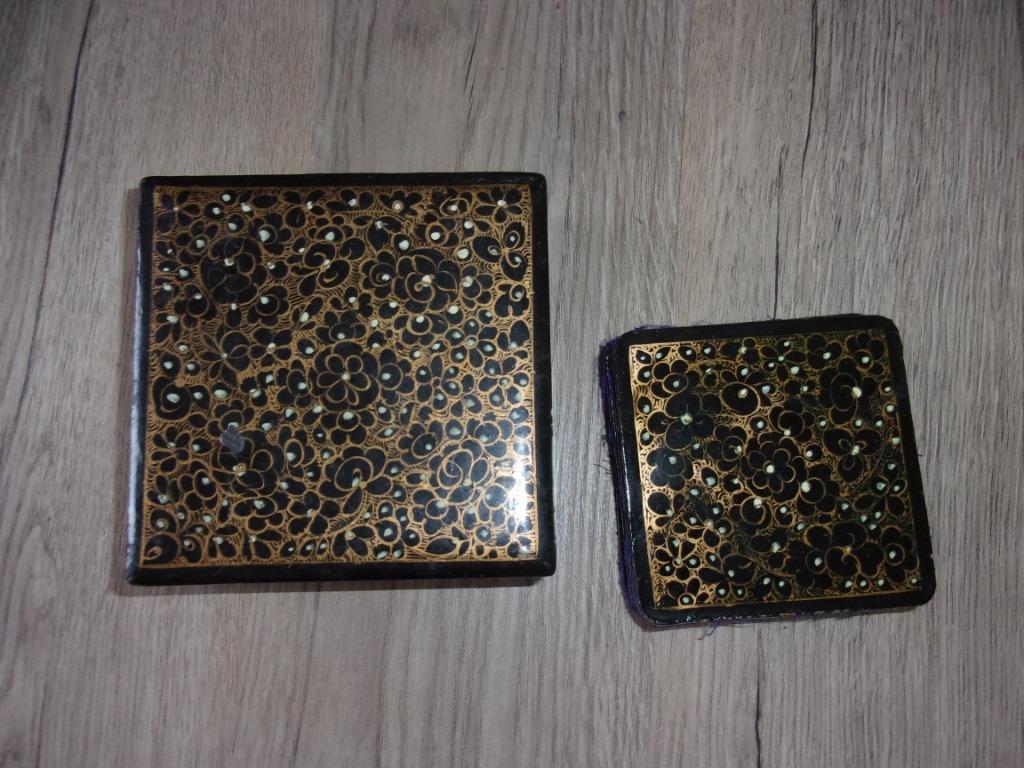 6 sous-verres anciens avec boîte d'origine, Enlèvement ou Envoi, Utilisé